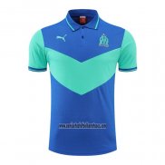 Camiseta Polo del Olympique Marsella 2022 2023 Azul y Verde