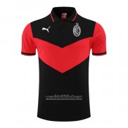 Camiseta Polo del AC Milan 2022 2023 Negro y Rojo