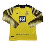 Camiseta Borussia Dortmund Primera Manga Larga 2021 2022