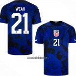 Camiseta Estados Unidos Jugador Weah Segunda 2022