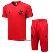 Chandal del Flamengo Manga Corta 2023 2024 Rojo - Pantalon Corto