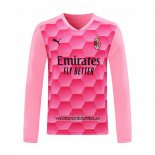 Camiseta AC Milan Portero Manga Larga 2020 2021 Rosa