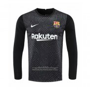Camiseta Barcelona Portero Manga Larga 2020 2021 Negro