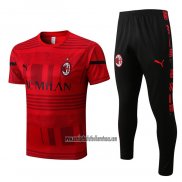 Chandal del AC Milan Manga Corta 2022 2023 Rojo