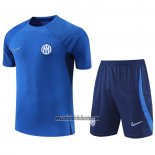 Chandal del Inter Milan Manga Corta 2022 2023 Azul - Pantalon Corto