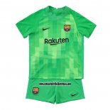 Camiseta Barcelona Portero Nino 2021 2022 Verde