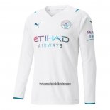 Camiseta Manchester City Segunda Manga Larga 2021 2022