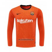 Camiseta Barcelona Portero Manga Larga 2020 2021 Naranja