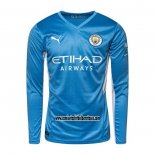 Camiseta Manchester City Primera Manga Larga 2021 2022
