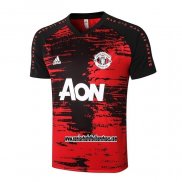 Camiseta de Entrenamiento Manchester United 2020 2021 Rojo