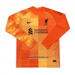 Camiseta Liverpool Portero Manga Larga 2021 2022 Naranja