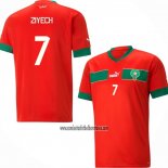 Camiseta Marruecos Jugador Ziyech Primera 2022