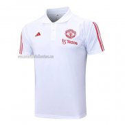 Camiseta Polo del Manchester United 2023 2024 Blanco