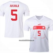 Camiseta Suiza Jugador Akanji Segunda 2022