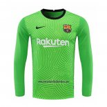 Camiseta Barcelona Portero Manga Larga 2020 2021 Verde