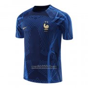Camiseta de Entrenamiento Francia 2022 2023 Azul Oscuro