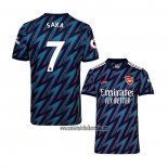 Camiseta Arsenal Jugador Saka Tercera 2021 2022