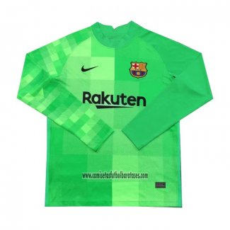 Camiseta Barcelona Portero Manga Larga 2021 2022 Verde