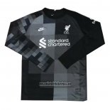 Camiseta Liverpool Portero Manga Larga 2021 2022 Negro