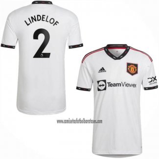 Camiseta Manchester United Jugador Lindelof Segunda 2022 2023