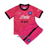 Camiseta Napoli Portero Nino 2022 2023 Rosa