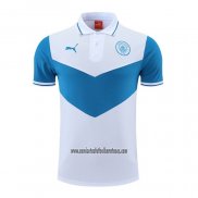 Camiseta Polo del Manchester City 2022 2023 Azul y Blanco