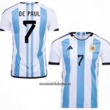 Camiseta Argentina Jugador De Paul Primera 2022