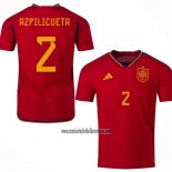 Camiseta Espana Jugador Azpilicueta Primera 2022