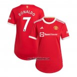 Camiseta Manchester United Jugador Ronaldo Primera Mujer 2021 2022