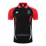 Camiseta Polo del Ajax 2022 2023 Negro y Rojo