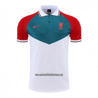 Camiseta Polo del Liverpool 2022 2023 Verde Blanco Rojo
