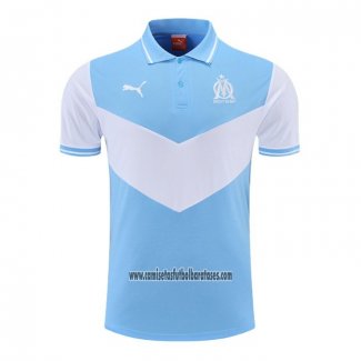 Camiseta Polo del Olympique Marsella 2022 2023 Azul y Blanco
