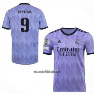 Camiseta Real Madrid Jugador Benzema Segunda 2022 2023