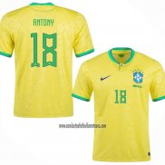 Camiseta Brasil Jugador Antony Primera 2022