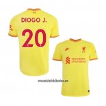 Camiseta Liverpool Jugador Diogo J. Tercera 2021 2022
