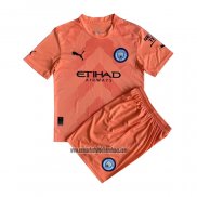 Camiseta Manchester City Portero Nino 2022 2023 Naranja