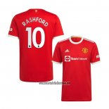 Camiseta Manchester United Jugador Rashford Primera 2021 2022