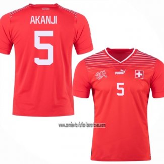 Camiseta Suiza Jugador Akanji Primera 2022