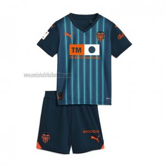 Camiseta Valencia Segunda Nino 2023 2024