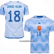 Camiseta Espana Jugador Jordi Alba Segunda 2022