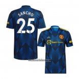 Camiseta Manchester United Jugador Sancho Tercera 2021 2022
