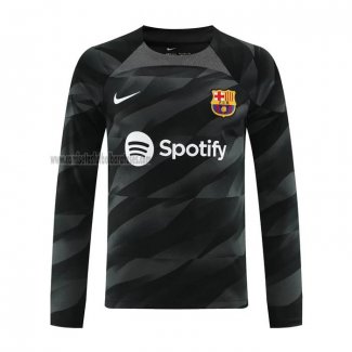 Camiseta Barcelona Portero Manga Larga 2023 2024 Negro