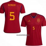 Camiseta Espana Jugador Sergio Primera 2022