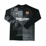 Camiseta Barcelona Portero Manga Larga 2021 2022 Negro