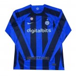 Camiseta Inter Milan Primera Manga Larga 2022 2023