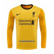 Camiseta Liverpool Portero Manga Larga 2020 2021 Amarillo