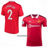 Camiseta Manchester United Jugador Lindelof Primera 2022 2023