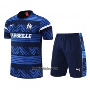 Chandal del Olympique Marsella Manga Corta 2022 2023 Azul - Pantalon Corto