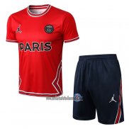 Chandal del Paris Saint-Germain Jordan Manga Corta 2022 2023 Rojo - Pantalon Corto