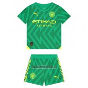 Camiseta Manchester City Portero Nino 2023 2024 Verde